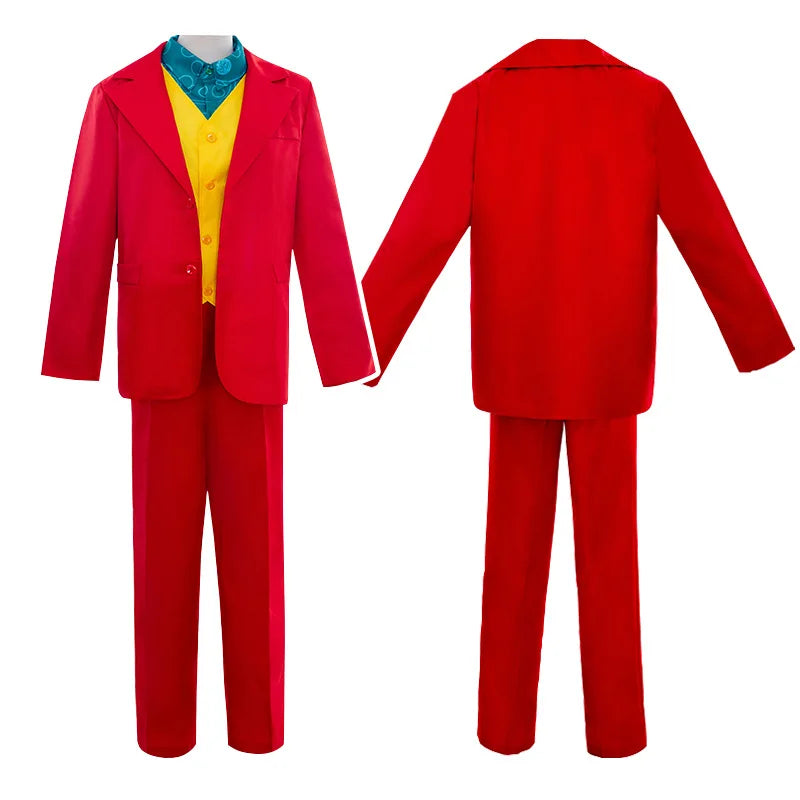 Joker Rød Dress og Grønn Parykk Komplett Sett