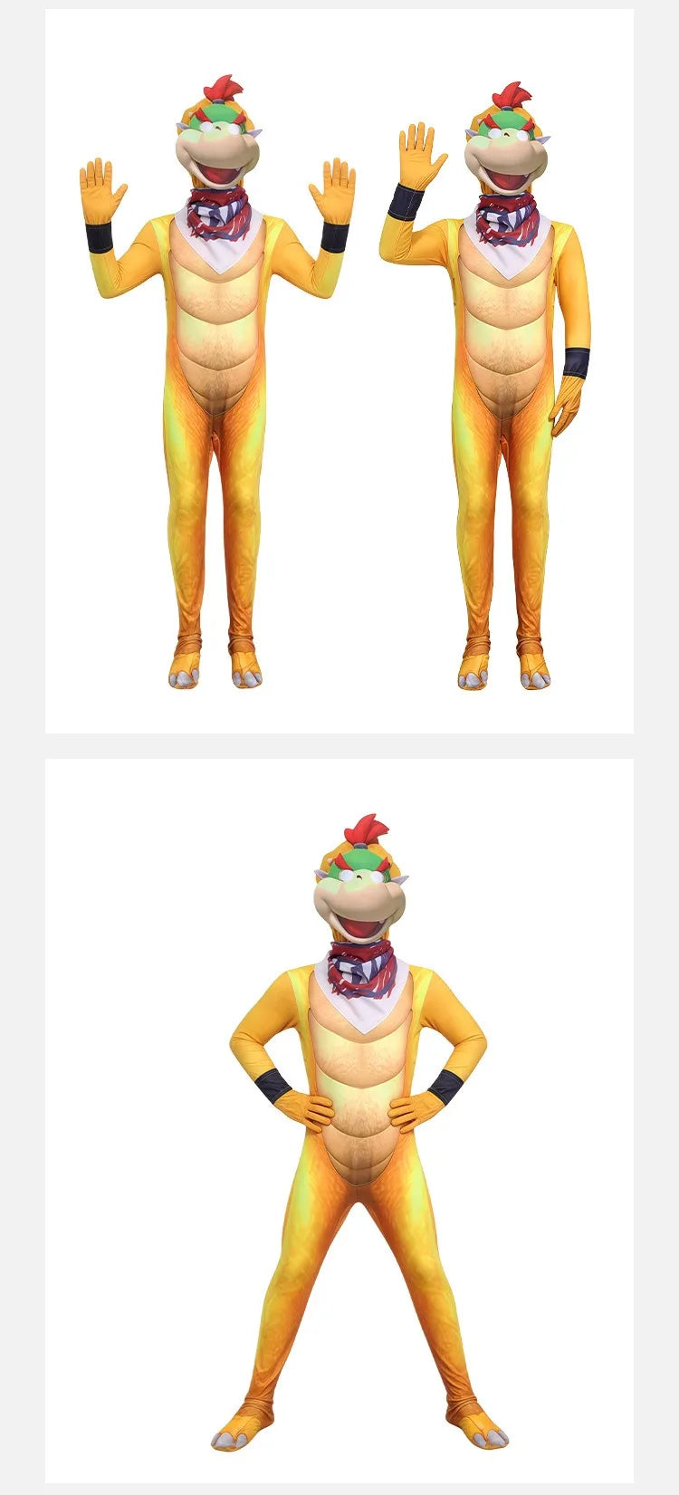 Super Mario Bowser & Yoshi Heldrakt Kostyme