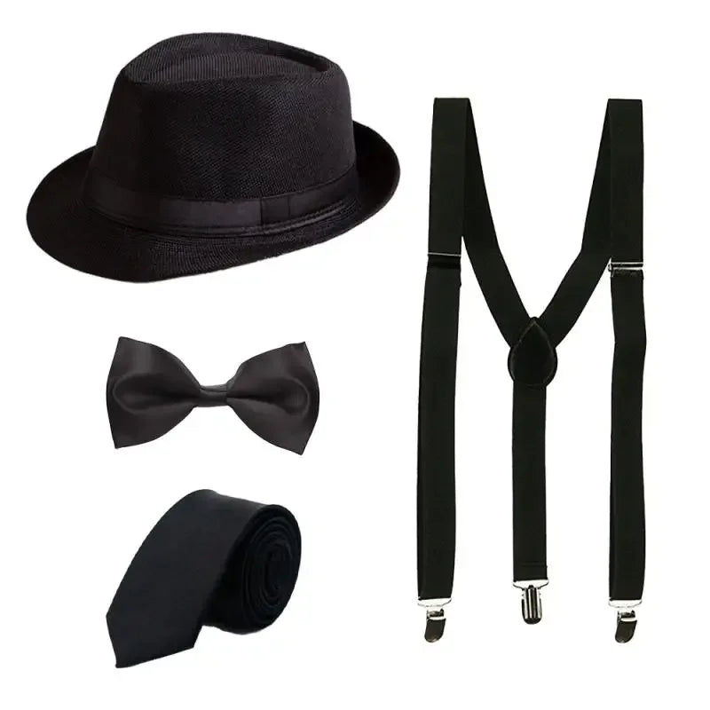Klassisk Jazz Hatt & Tilbehørsett 1920-tallet
