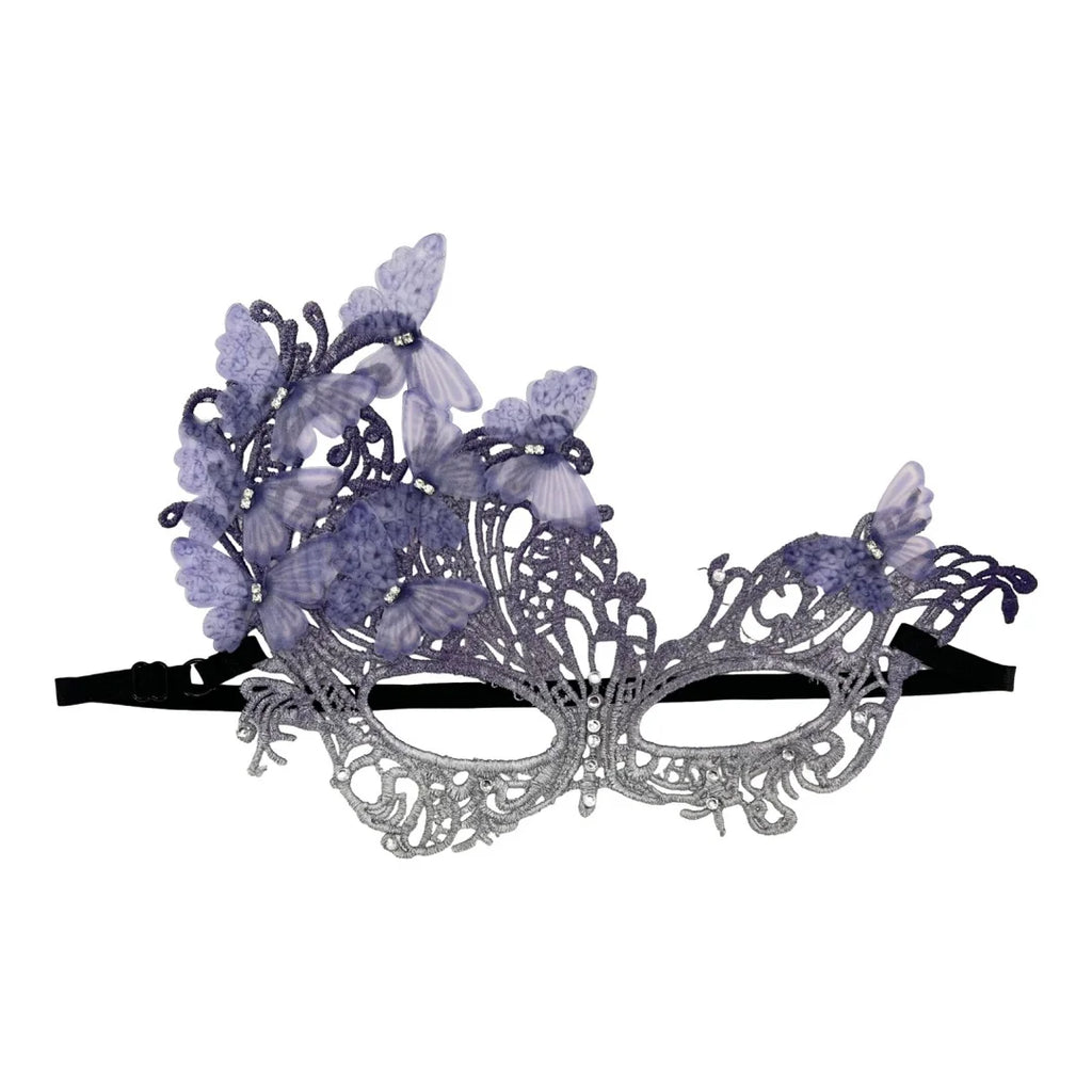 Sommerfugl Blondemaske med Strass