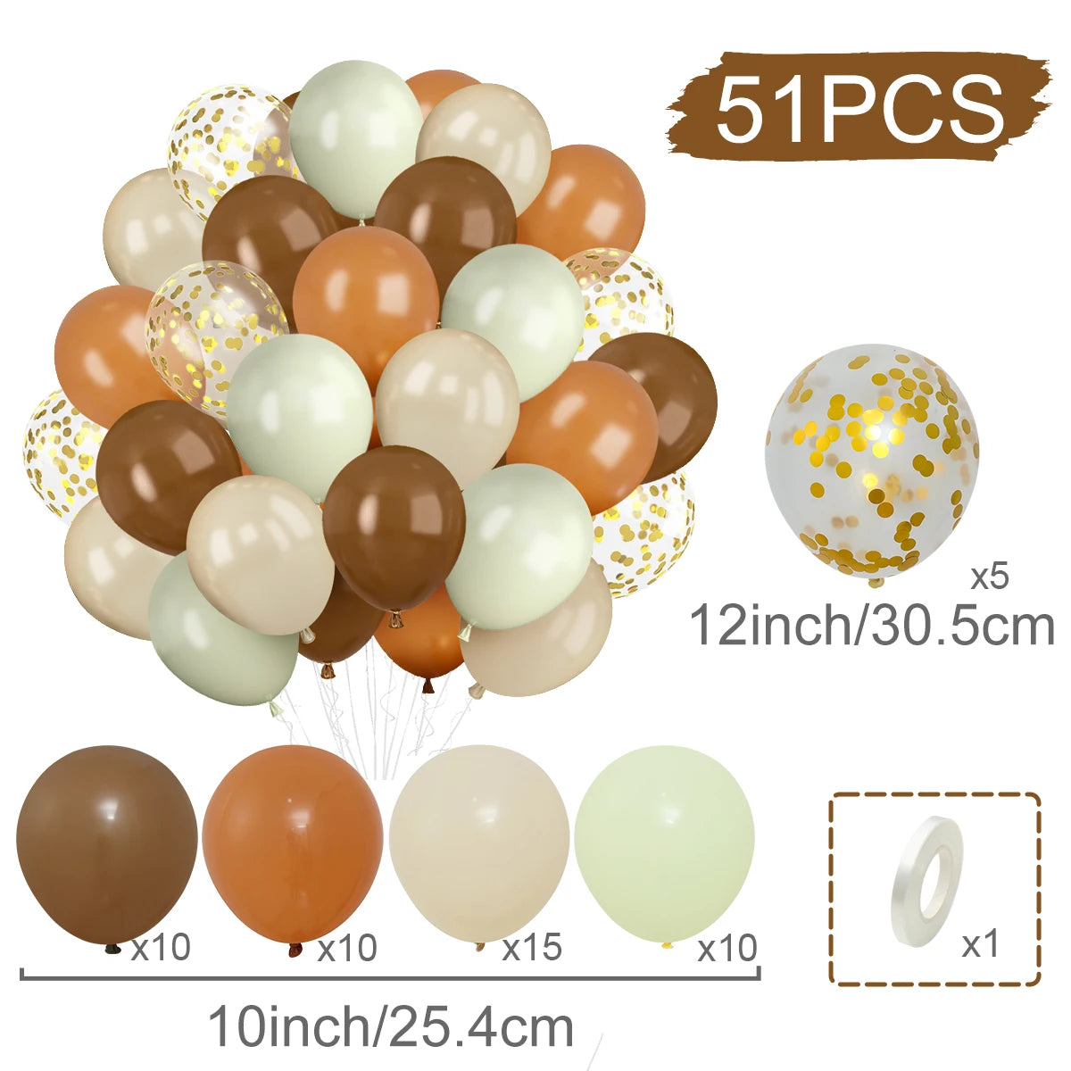 Perlemor & Metallisk Ballongmiks – Flerpakning