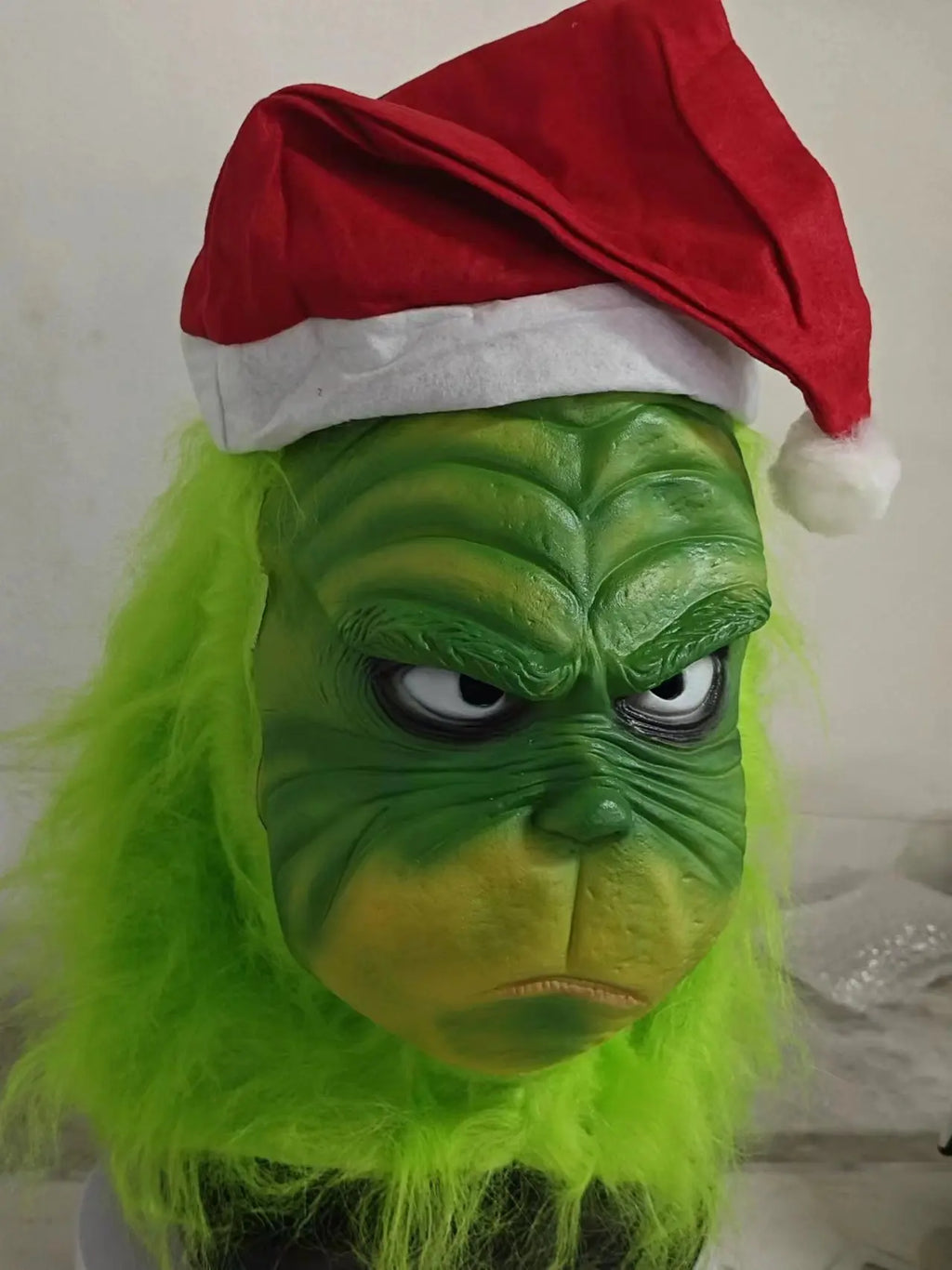 Grønn Monster Lateksmaske (Grinchen-stil)