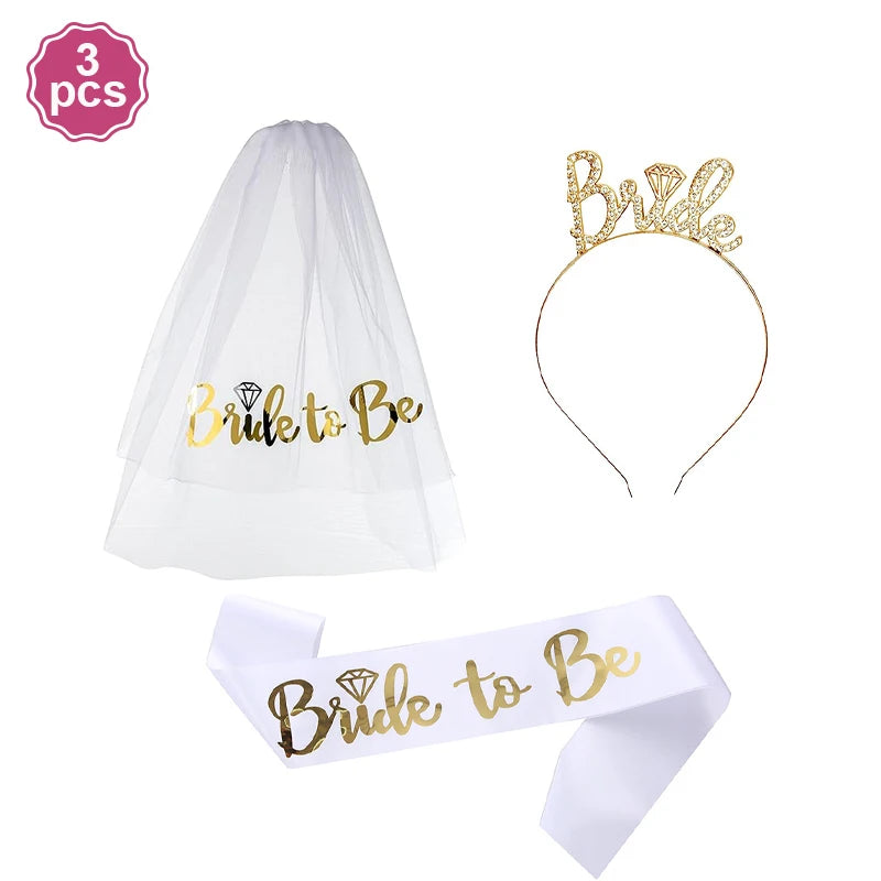Bride To Be Sett – Bånd, Slør og Hjertesolbriller