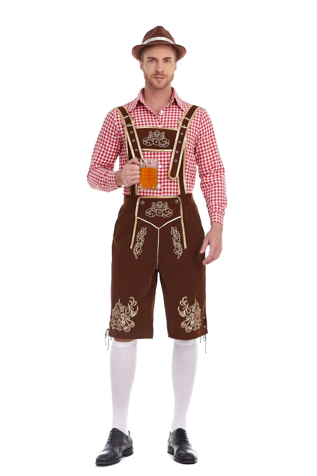 3-Delers Lederhosen Oktoberfest Antrekk for Menn
