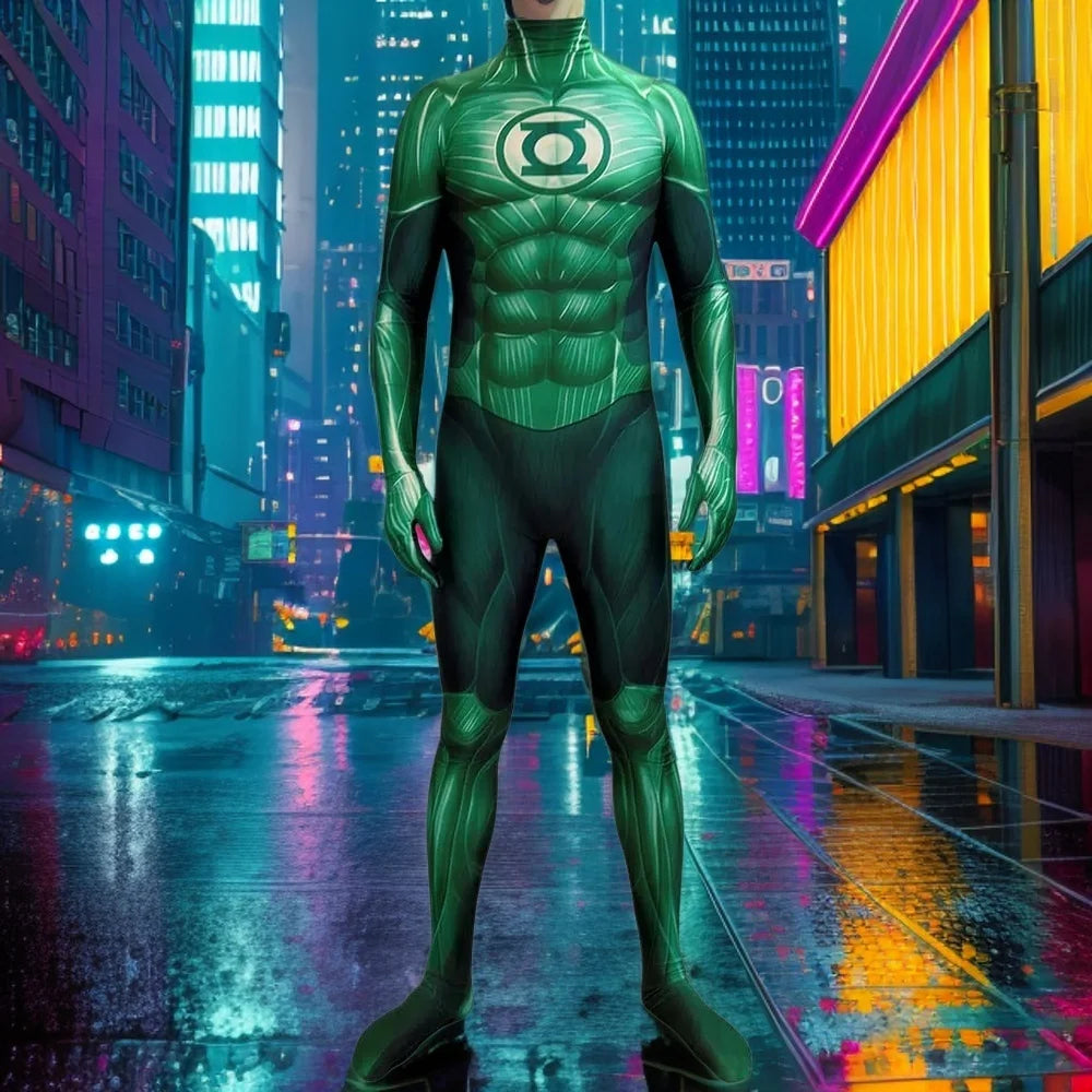 Male Green Lantern Superhero Kostyme