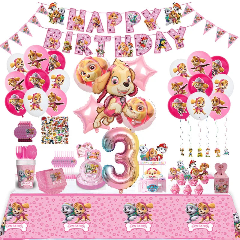 Paw Patrol Skye Rosa Bursdagsservise