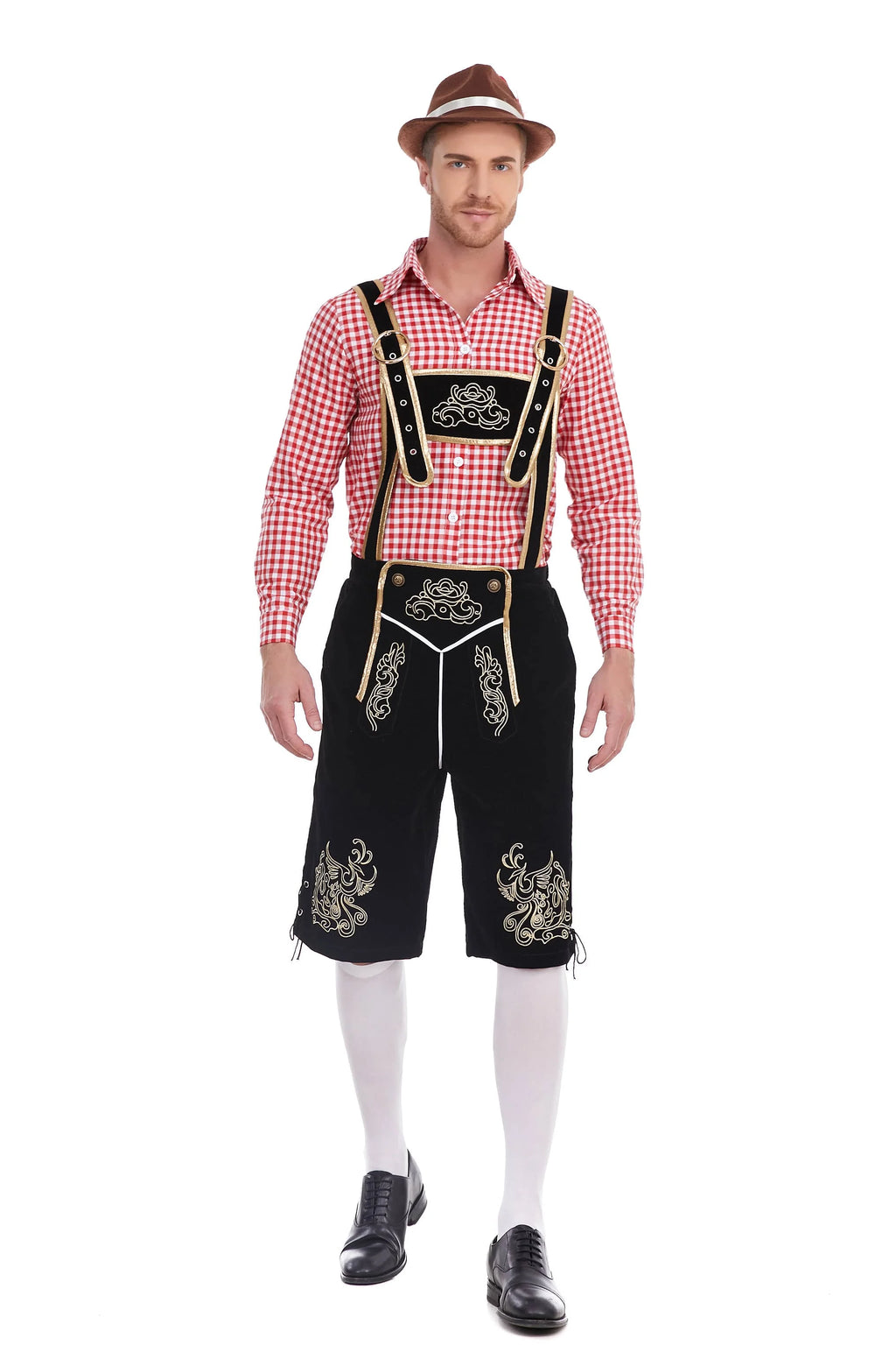 3-Delers Lederhosen Oktoberfest Antrekk for Menn