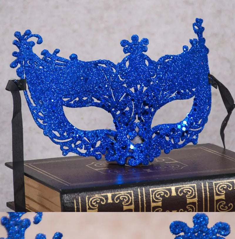 Glitrende Gullpudder Revemaske