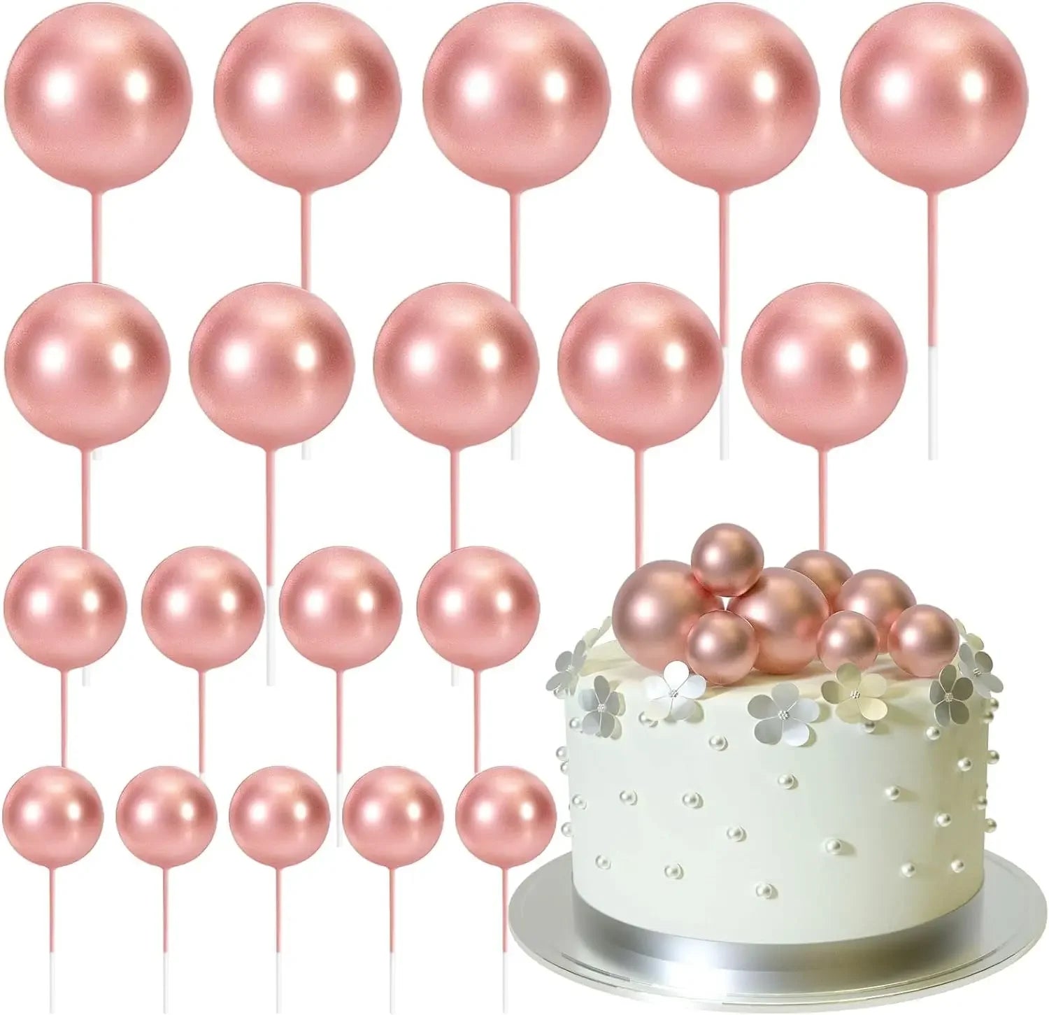 20-Pakning Mini Ballong Kake-Topper Sett