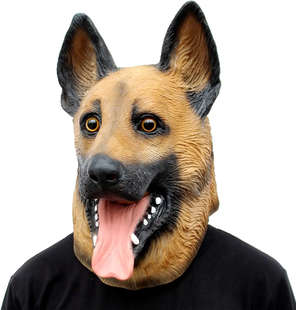 Schæfer Hundehode Lateksmaske