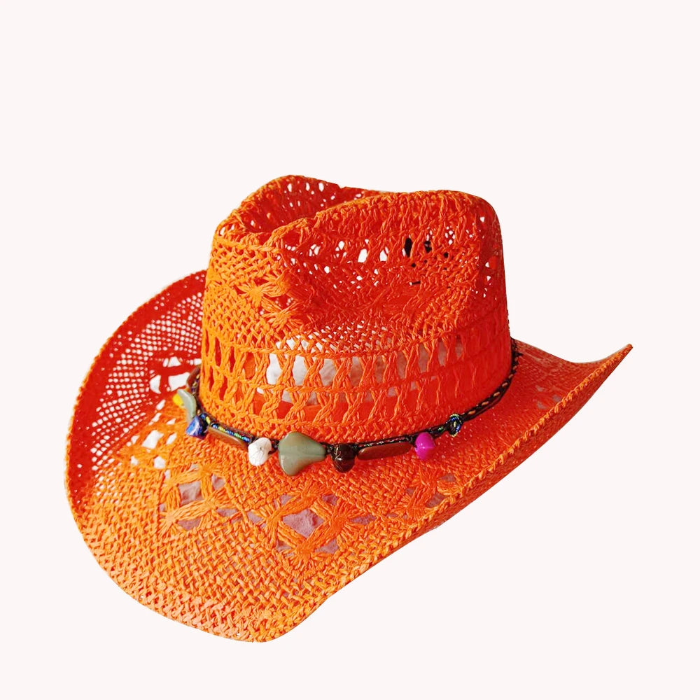 Retro Strå-Cowboyhatt